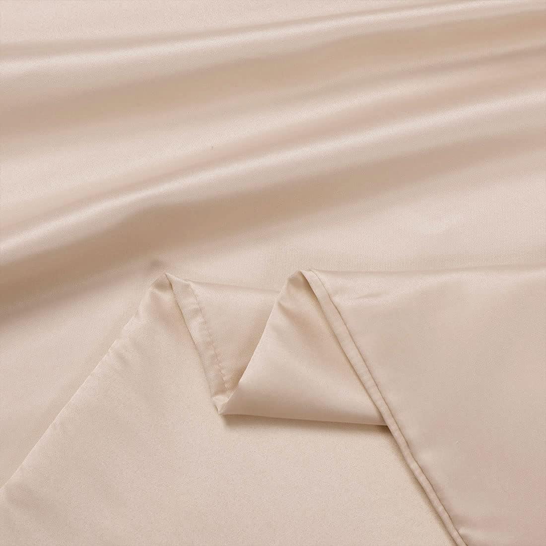 uxcell Body Pillow Cover, 20x54 Inch Khaki Silky Satin Body Pillowcases for Hair and Skin, Soft Cooling Smooth Pillow Case with Envelope…
