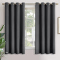 YoungsTex Dark Grey Blackout Curtains for Bedroom 52 x 63 Inch - Thermal Insulated with Grommet Room Darkening Drapes for Living Room Priva…