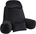 NOONTIDE Reading Pillow for Sitting up in Bed and Couch,32" X-Large Back Pillow for Adult & Teens with Soft Adjustable Neck Roll Backrest…
