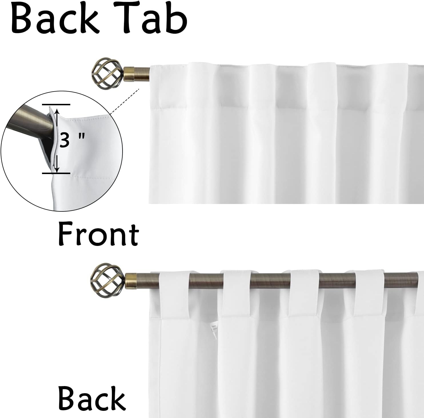 BGment Pure White Room Darkening Curtains 84 Inch - Rod Pocket and Back Tab Thermal Curtains for Bedroom Home Decor Curtains for Living Roo…