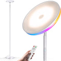 Wowlumenofficial UFO LED Torchiere Floor Lamp with RGB Ambient Light, 42W 3700LM Bright Dimmable Sky Lamp,71in Modern Tall Standing Lamp wi…
