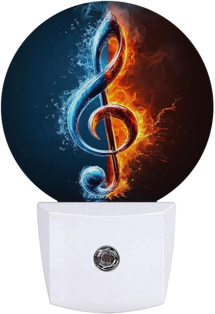 Music Note Night Light Plug-in Sleep Lamp Led Dusk to Dawn Night Light for Bedroom