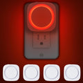 Red Night Lights Plug into Wall, 4 Packs Dimmable Night Light with Dust to Dawn Sensor, Automatically Turn on and Off, Gentle Glow…
