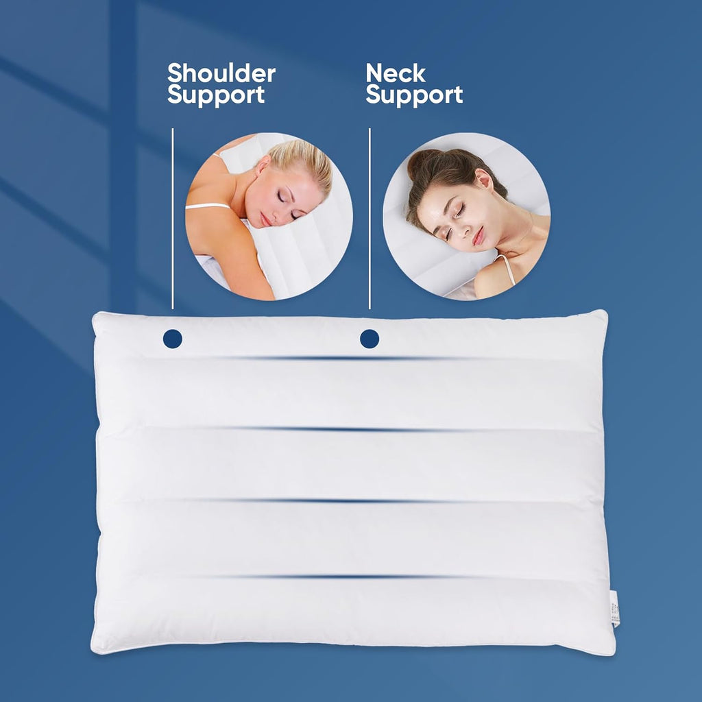 MINUPWELLHome MINUPWELL 2 Packs Ultra Flat Pillows for Sleeping Thin, 7D High Support 2.5 inch Height Ultra Thin Pillows, Bed Pillows f…