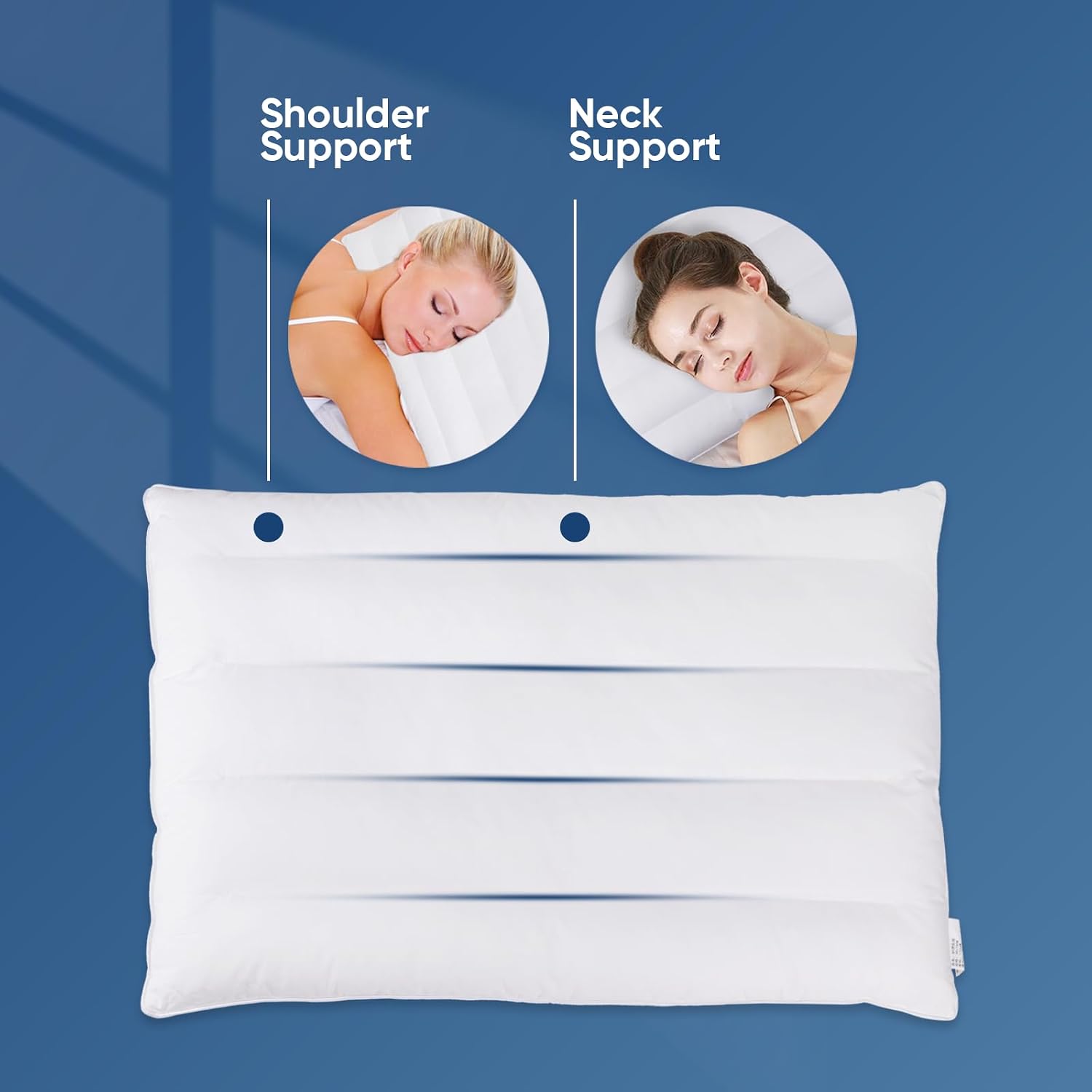 MINUPWELLHome MINUPWELL Ultra Flat Pillows for Sleeping Thin, 7D High Support 2.5 inch Height Ultra Thin Pillows, Bed Pillows for Stoma…