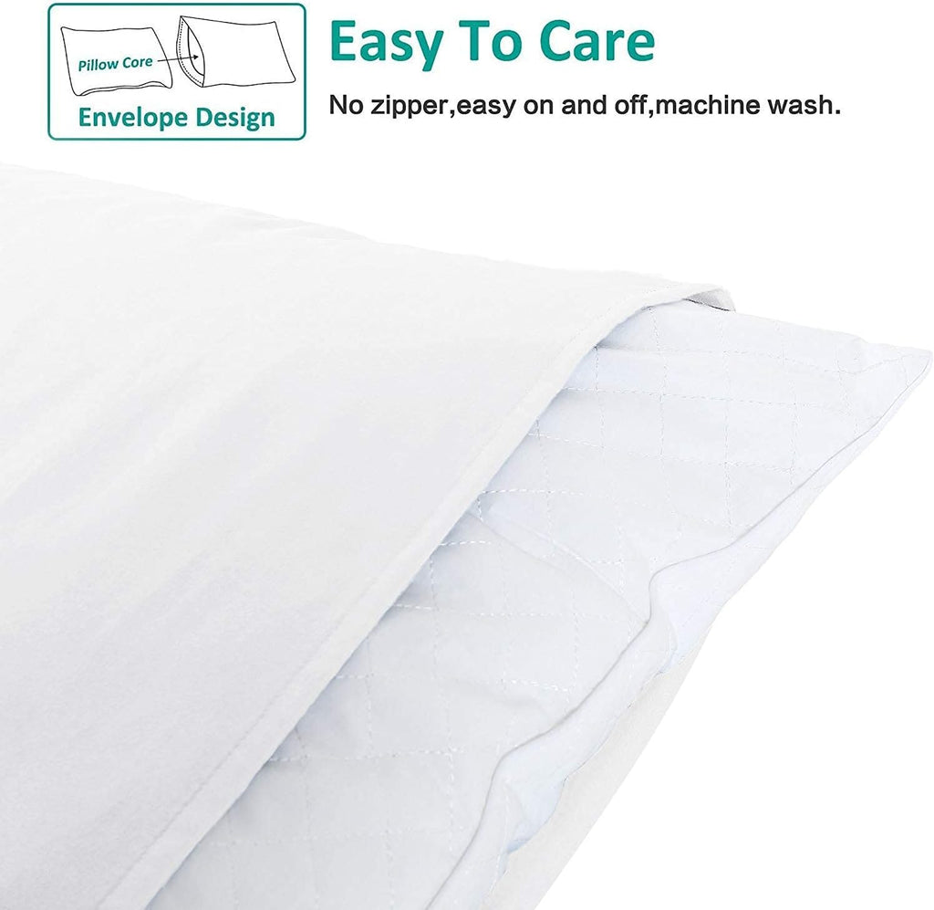 Ntbay Queen Pillowcase Set - 4 Pack Brushed Microfiber 20x30 Pillowcases - Soft, Wrinkle-Free, Fade-Resistant, Stain-Resistant, White Pillo…