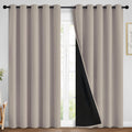 Yakamok 100% Blackout Curtains 84 Inches Long, 2 Thick Layers Heat and Full Light Blocking Soft Thermal Insulated Drapes for Bedroom(70" Wi…