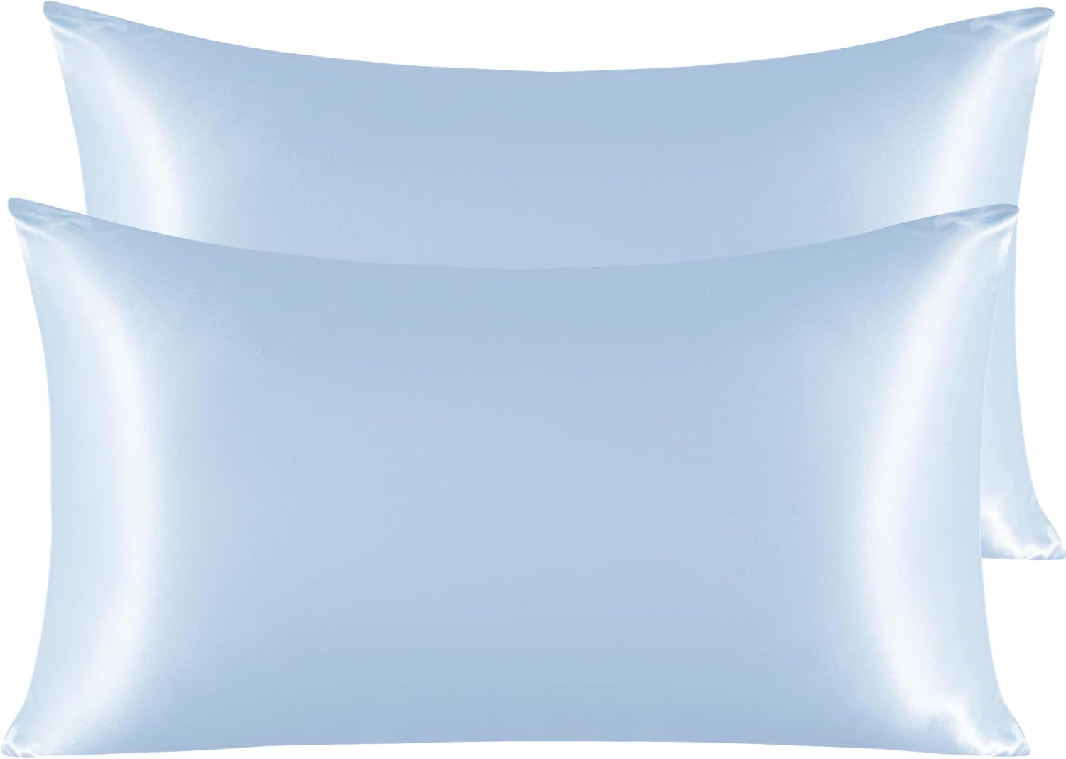 Ntbay 2 Pack Satin King Pillowcases for Hair and Skin, Luxurious and Silky Pillow Cases with Envelope Closure, 20x36 Inches, Aqua 2 Pack 36…