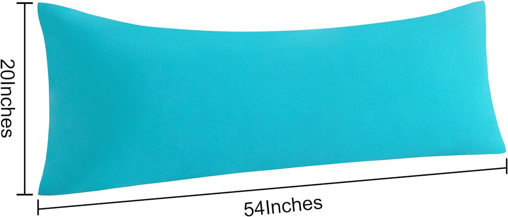 Ntbay Body Pillow Cases Set of 2, 2 Pack Brushed Microfiber 20x54 Pillow Cases, Soft, Wrinkle, Fade, Stain Resistant Blue Pillow Cases with…