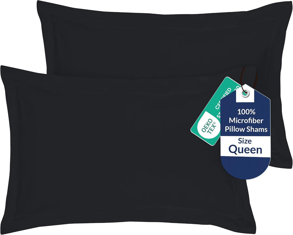 Royalelinens Royale Linens Pillow Shams 2 Pack Queen Size 20x30 Inch - Brushed 1800 Microfiber - Bed Pillow Shams, Wrinkle Resistant Super…