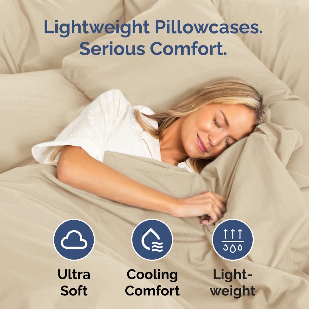 Queen Pillow Cases Set of 4 - Ultra Soft Hotel Quality Pillowcase Covers - Comfy, Cozy & Wrinkle Free - Shrinkage, Stain and Fade…