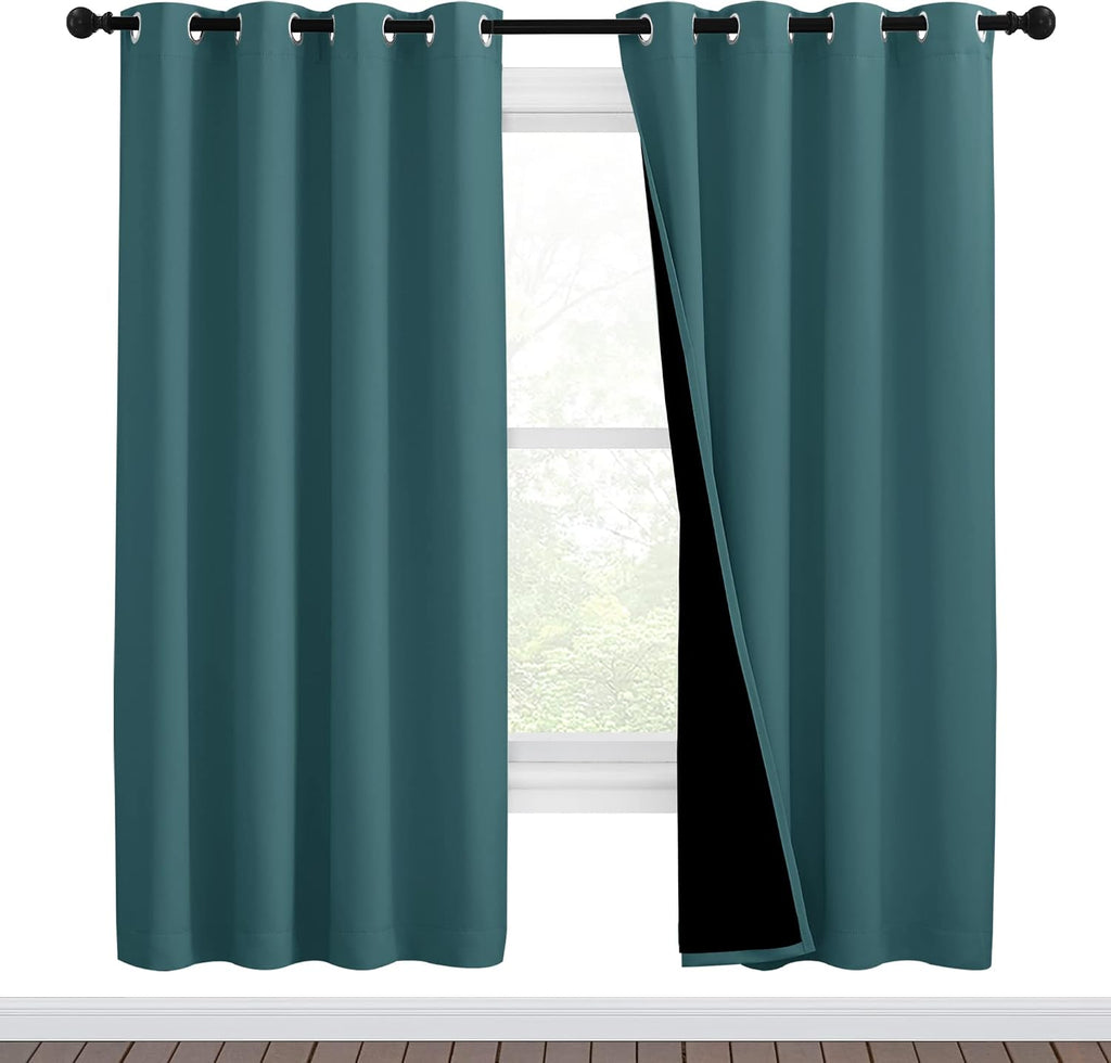 Nicetown Full Shade Curtain Panels, Pair of Energy Smart & Noise Blocking Out Blackout Drapes for Apartment Window, Thermal Insulated Guest…