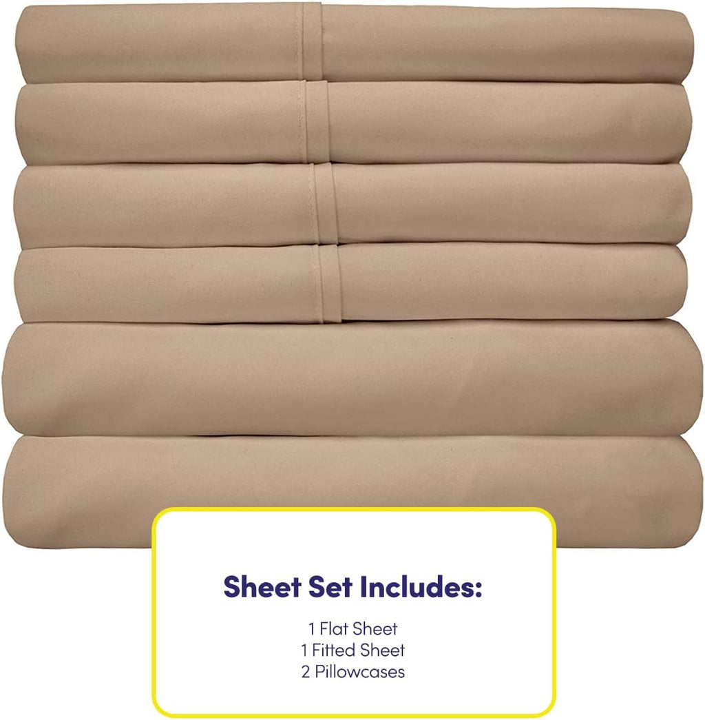Twin Size Bed Sheets - 4 Piece 1500 Supreme Collection Fine Brushed Microfiber Deep Pocket Twin Sheet Set Bedding - 1 Extra Pillow Cases…