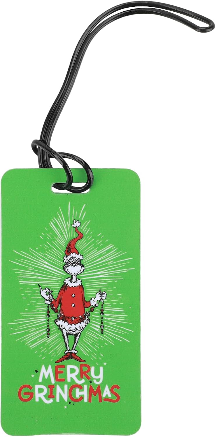 Bioworld The Grinch Merry Grinchmas 3-Piece Memory Foam Neck Pillow Eye Mask & Luggage Tag Set
