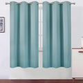 Lemomo Stone Blue Thermal Blackout Curtains/42 x 72 Inch/Set of 2 Panels Room Darkening Curtains for Bedroom 72 Inch Blue