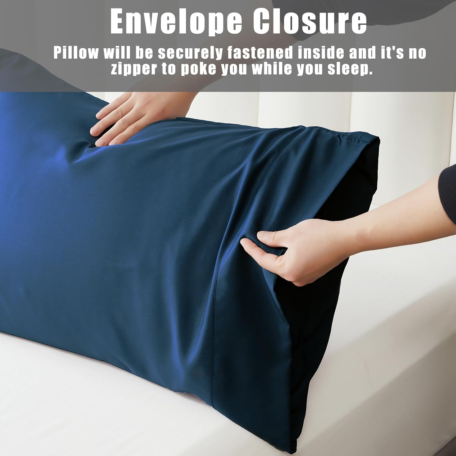 Pillow Cases King Size 2 Pack, Bamboo Rayon Cooling Pillowcases with Envelope Closure, Cool Breathable Pillow Case for Hot Sleepers &…