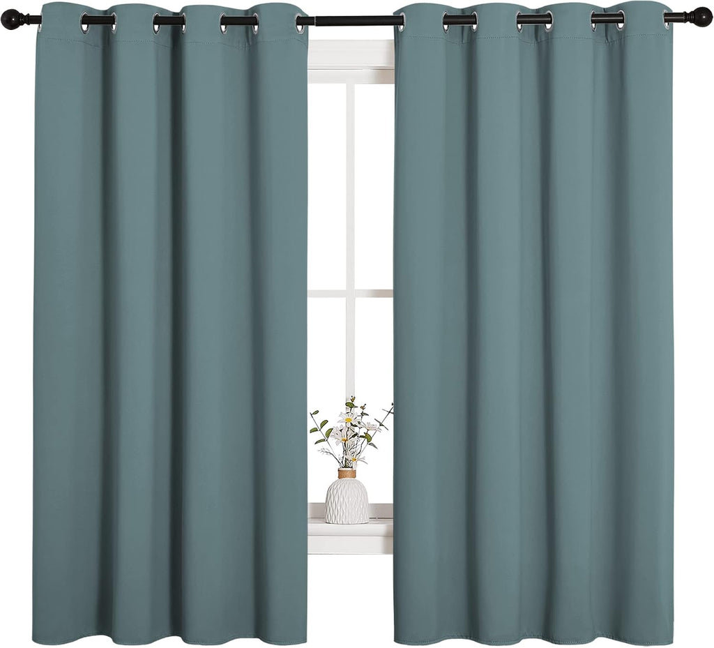 NICETOWN Modern Blackout Curtains Noise Reducing, Thermal Insulated and Privacy Room Darkening Drape Panels for Boy's Guest Room Door…