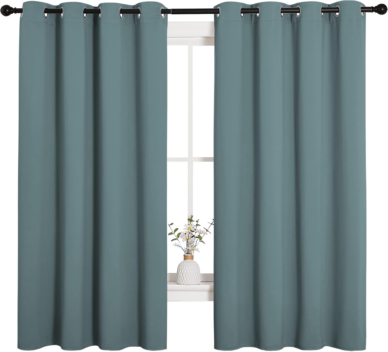 NICETOWN Modern Blackout Curtains Noise Reducing, Thermal Insulated and Privacy Room Darkening Drape Panels for Boy's Guest Room Door…