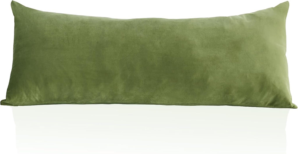 StangH Grass Green Velvet Body Pillow Cover 20x54 Inches, Super Soft Cozy Luxury Fuzzy Long Pillowcase with Zipper, for Sofa Bedroom Holida…