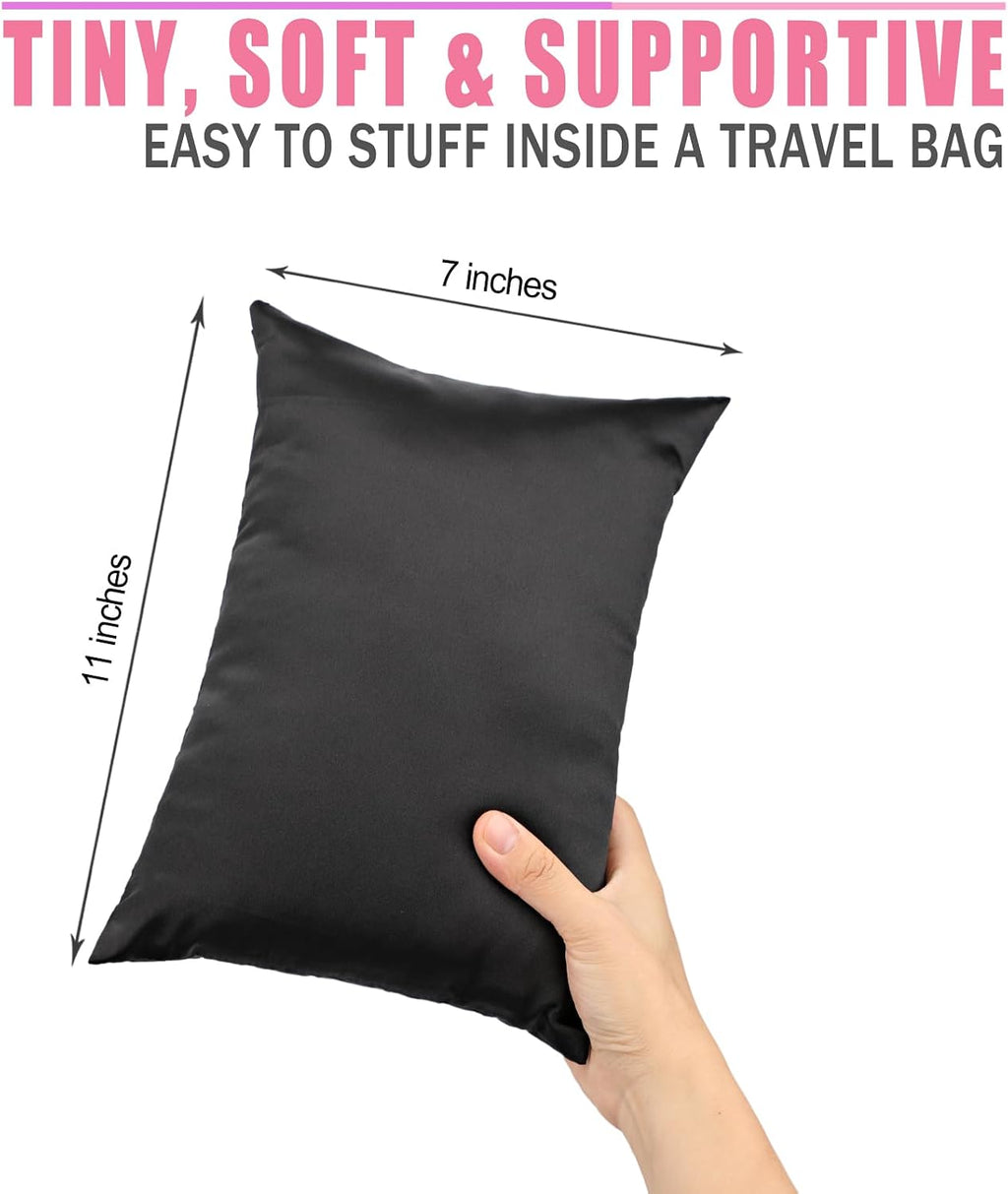 BNRendles Small Neck Pillow for Recliner Chair Neck with Removable Pillowcover Little Cervical Support Cushion Tiny Pillows Sleep Nap Satin…
