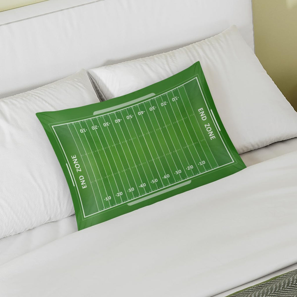 America Green Football Field Satin Pillowcase for Hair and Skin Soft Silk Pillow Cases with Envelope Closure Cooling Pillow Case Slip…