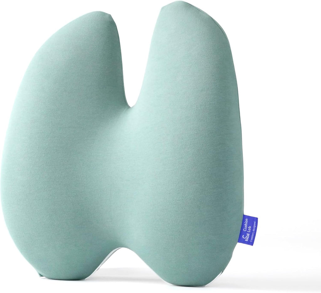 Cushionlab C CUSHION LAB Extra Dense Lumbar Pillow - Patented Ergonomic Multi-Region Firm Back Support for Lower Back - Lumbar Support Cush…