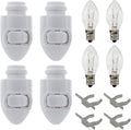 Creative Hobbies Plug in Night Light Module Includes 4 Bulbs and 4 Metal Clips, Great for Making Your Own Decorative Night Lights, Pack…