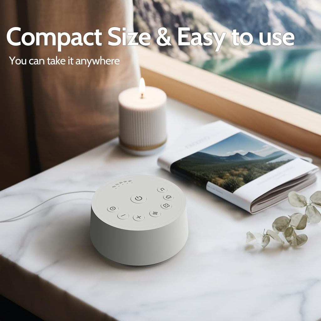 Color Noise Sound Machines Sleep White Noise Machine with 25 Soothing Sounds 32 Volume Levels 5 Timers and 4 Sound Categories and Memory…