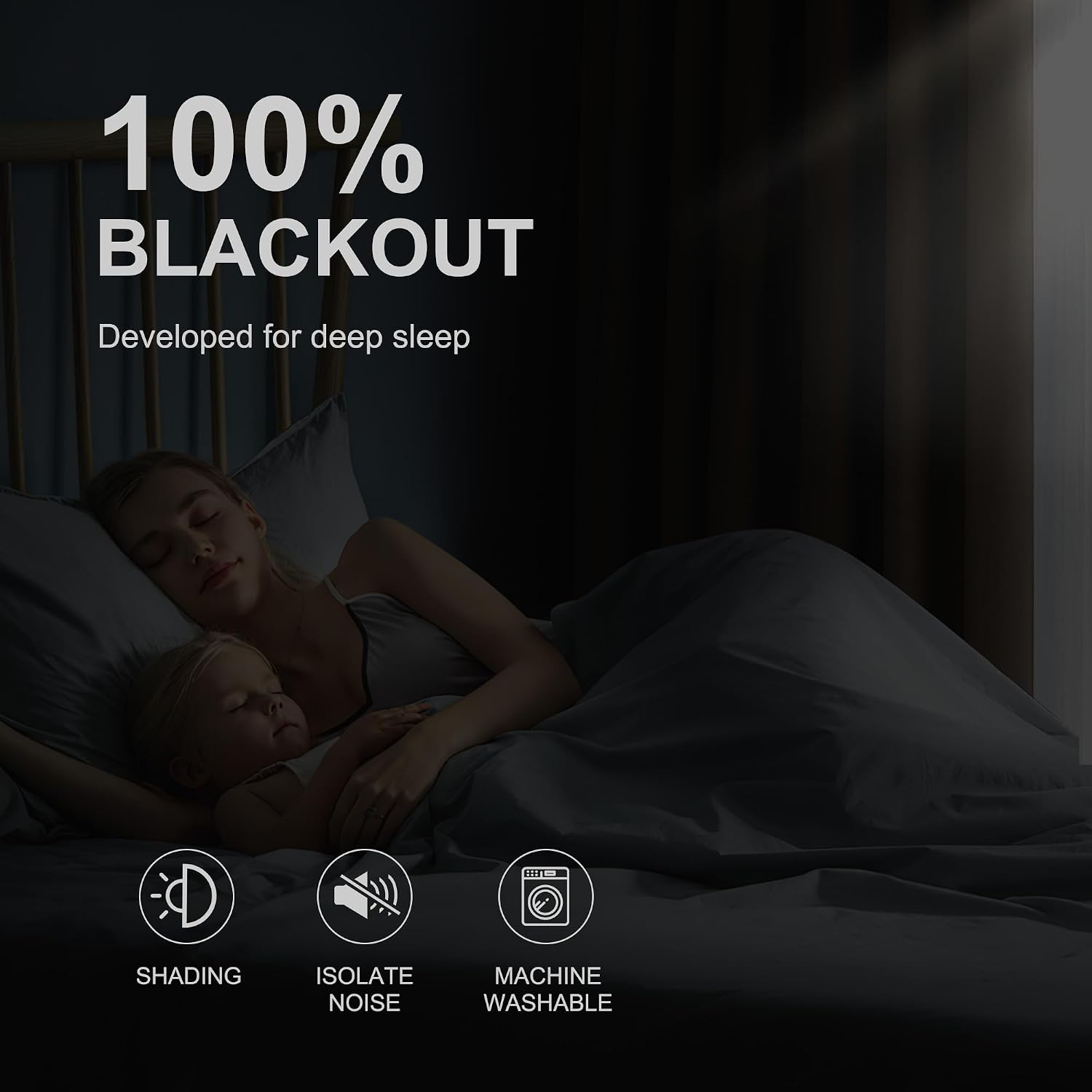 NICETOWN 100% Blackout Curtains for Bedroom 63 Inches Long, Thermal Insulated Room Darkening Window Drapes Grommet for Living Room Energy…
