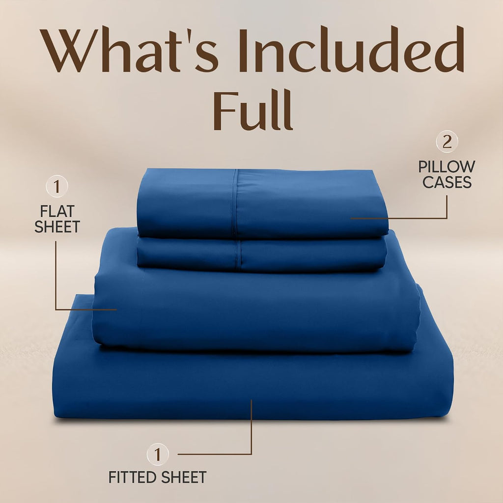 Utopiabedding Utopia Bedding Full Size Sheet Set – 4 Piece Bed Sheets, Soft and Breathable Microfiber, Includes 1 Fitted Sheet, 1 Flat Shee…
