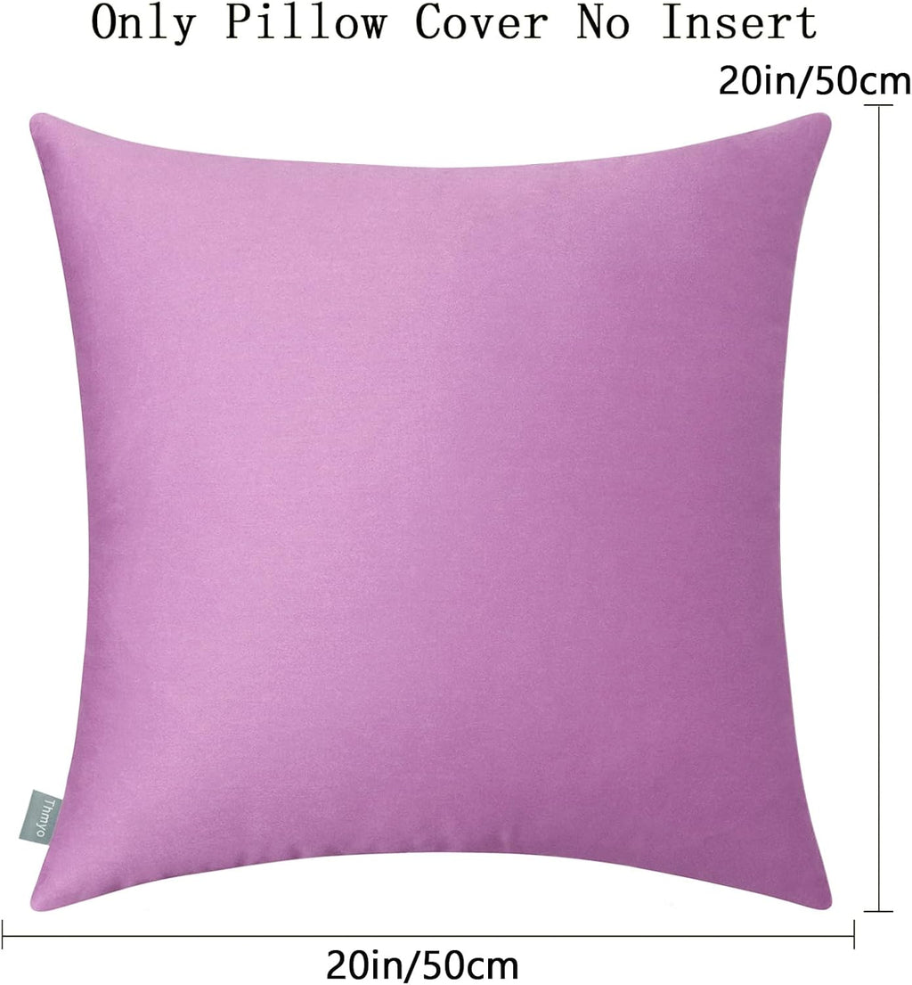 Thmyo 4-Pack 100% Cotton Comfortable Solid Decorative Throw Pillow Case Square Cushion Cover Pillowcase Sublimation Blank DIY Throw Pillowc…