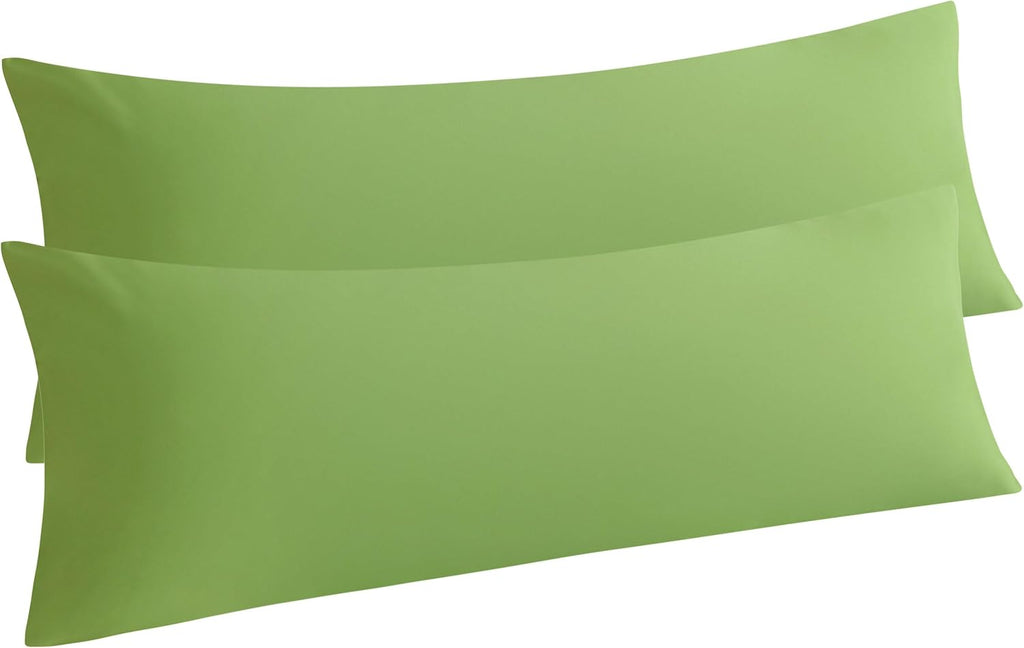 Ntbay Body Pillow Cases Set of 2, 2 Pack Brushed Microfiber 20x54 Pillow Cases, Soft, Wrinkle, Fade, Stain Resistant Sage Green Pillow Case…
