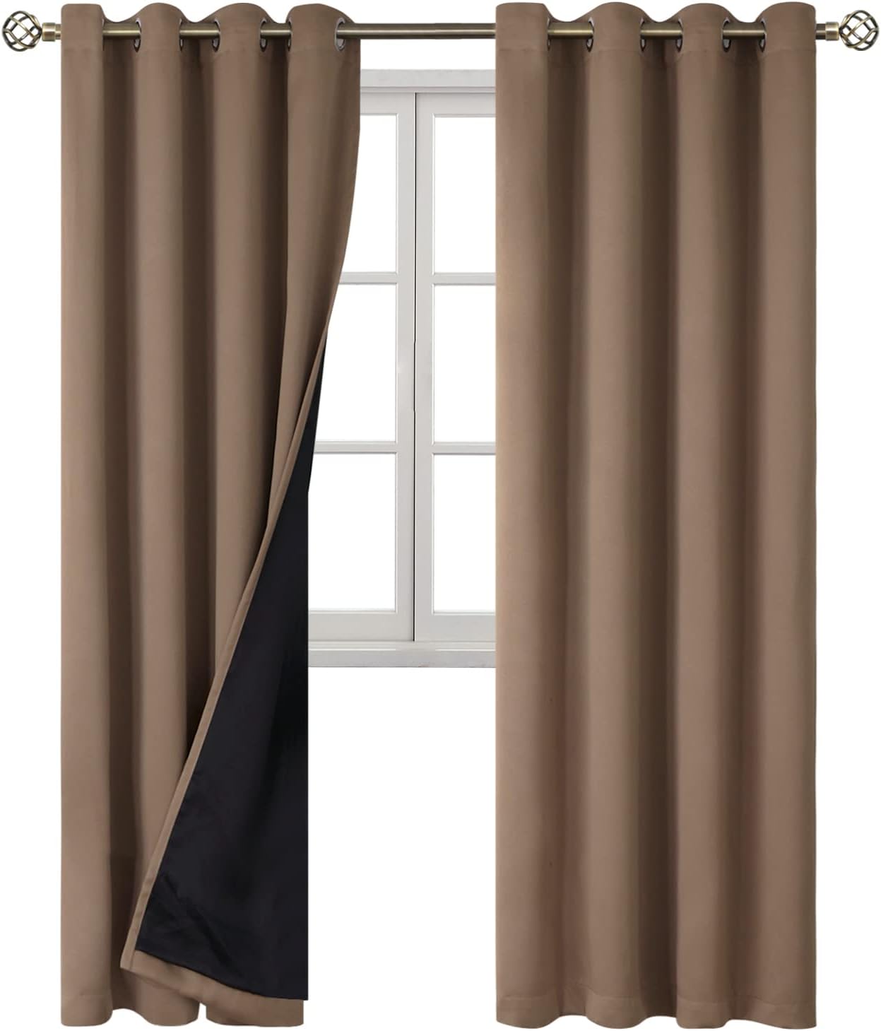 BGment 100% Blackout Curtains for Bedroom Window 84 Inch Length 2 Panels Set, Thermal Insulated Full Light Blocking Grommet Drapes for Livi…
