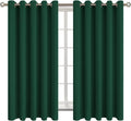 BGment Blackout Curtains for Bedroom - Grommet Thermal Insulated Room Darkening Drapes for Living Room, Set of 2 Panels (70 x 63 Inch, Emer…