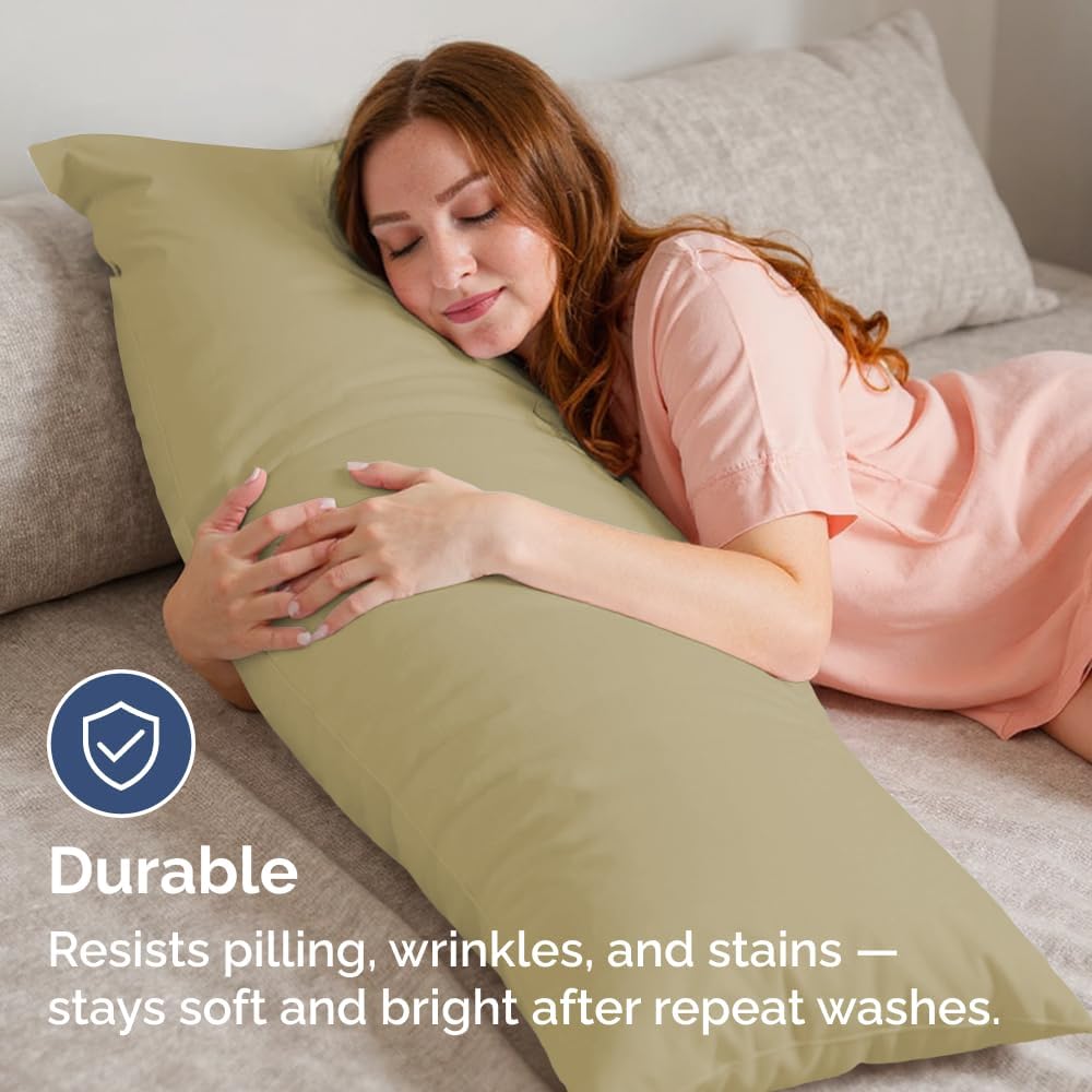 Body Pillowcases Set of 2-20x54 Long Body Pillow Case - Soft Body Pillow Cover for Sleeping & Side Sleepers - Comfy, Breathable, Wrinkle…