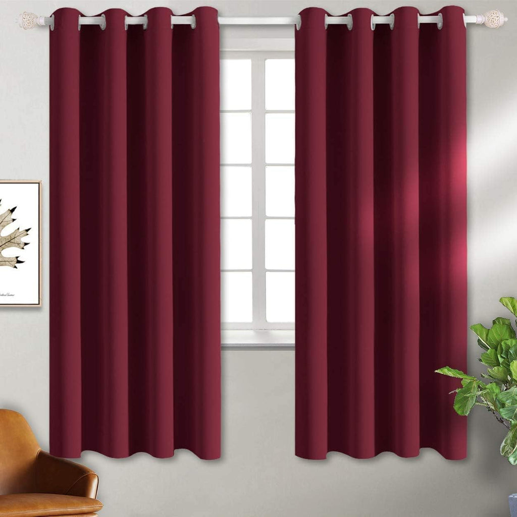 BGment Blackout Curtains for Bedroom - Grommet Thermal Insulated Room Darkening Curtains for Living Room, Set of 2 Panels, Each 46 x 63 Inc…