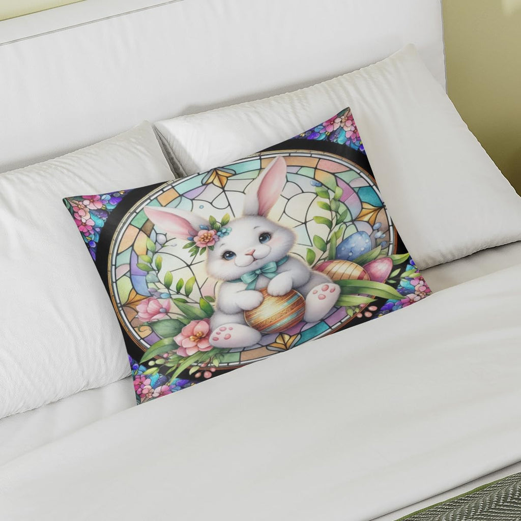 Easter Egg Bunny Satin Pillowcase for Hair and Skin Soft Silk Pillow Cases with Envelope Closure Cooling Pillow Case Slip 15.99 Pillow…