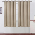 Lemomo Khaki Blackout Curtains 66 x 63 Inch Length/Set of 2 Curtain Panels/Thermal Insulated Room Darkening Blackout Curtains for Bedroom 6…
