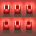 KINUR 6 Pack Red Night Light, LED Night Lights Plug into wall with Dusk to Dawn sensors, Plug in Night Lights for Kids Room, Bedroom…