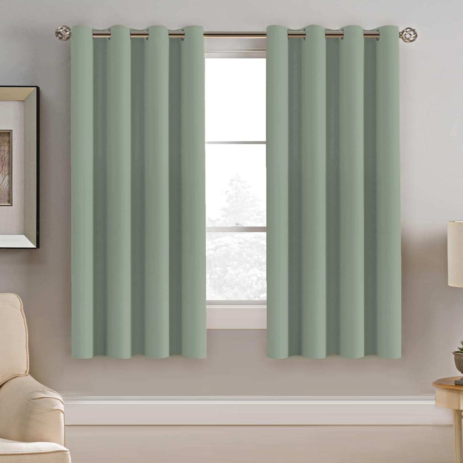 H.VERSAILTEX Blackout Curtain for Living Room Thermal Insulated Window Treatment Curtain Extra Long 63 inch Length Energy Savin…