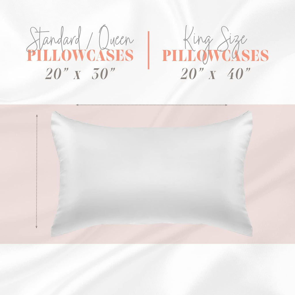 Elegantcomfort Elegant Comfort Silky and Luxurious 2-Piece Satin Pillowcase Set for Healthier Skin and Hair, Hidden Zipper Closure and Beau…