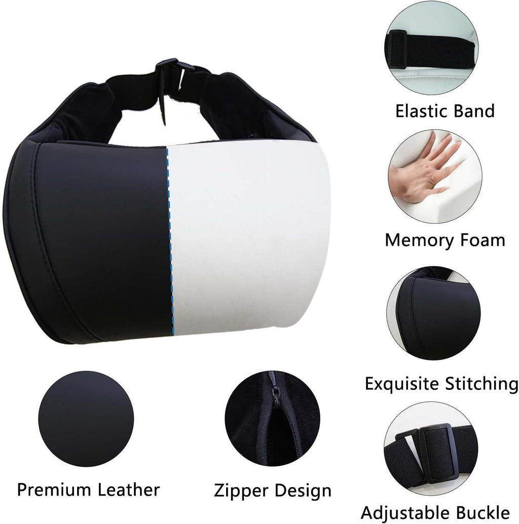 TOPABYTE Car Neck Pillow Memory Foam Automotive Seat Cushions of Headrests for Relieving Neck Stiffness Seat Neck Support Pillow, Fits…