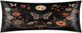Butterfly Floral Moon Print Body Pillow Covers Decorative Soft Bedding Satin Pillowcase with Zipper Closure Cooling Breathable Long…