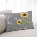 Rgaienmelw You Are My Sunshine Throw Pillow Covers Queen Size 20x30 Inches, Rectangle Decorative Pillowcase with Zipper, Yellow Sunflo…