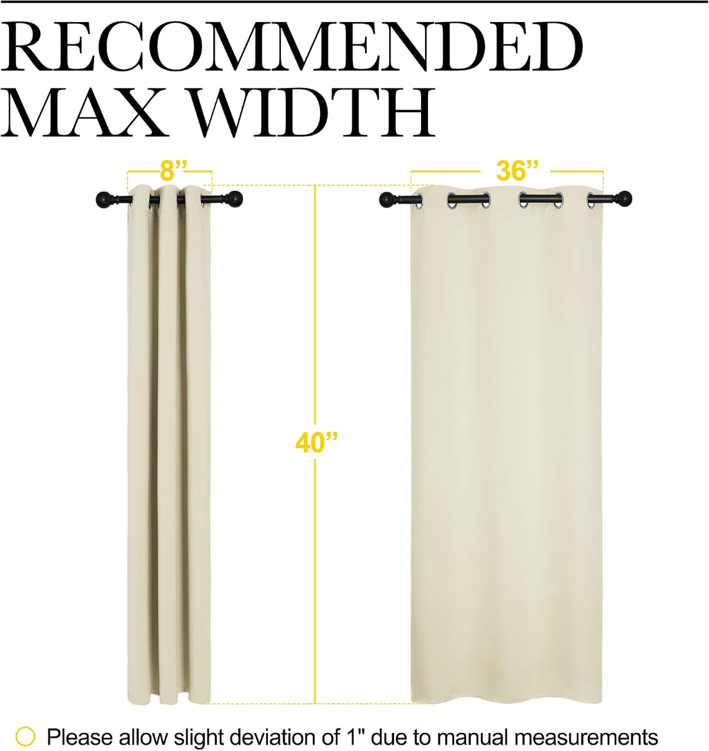 NICETOWN Room Darkening Curtain Panels for Living Room, Thermal Insulated Grommet Room Darkening Draperies/Drapes for Window (Beige, 2…