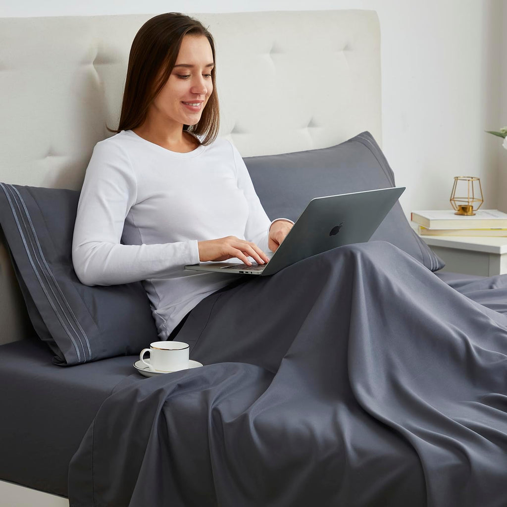 Nestl Grey King Pillow Cases 2 – Soft King Size Pillow Case, 1800 Brushed Microfiber Pillowcases, Envelope Closure Pillowcase, King Pillow…