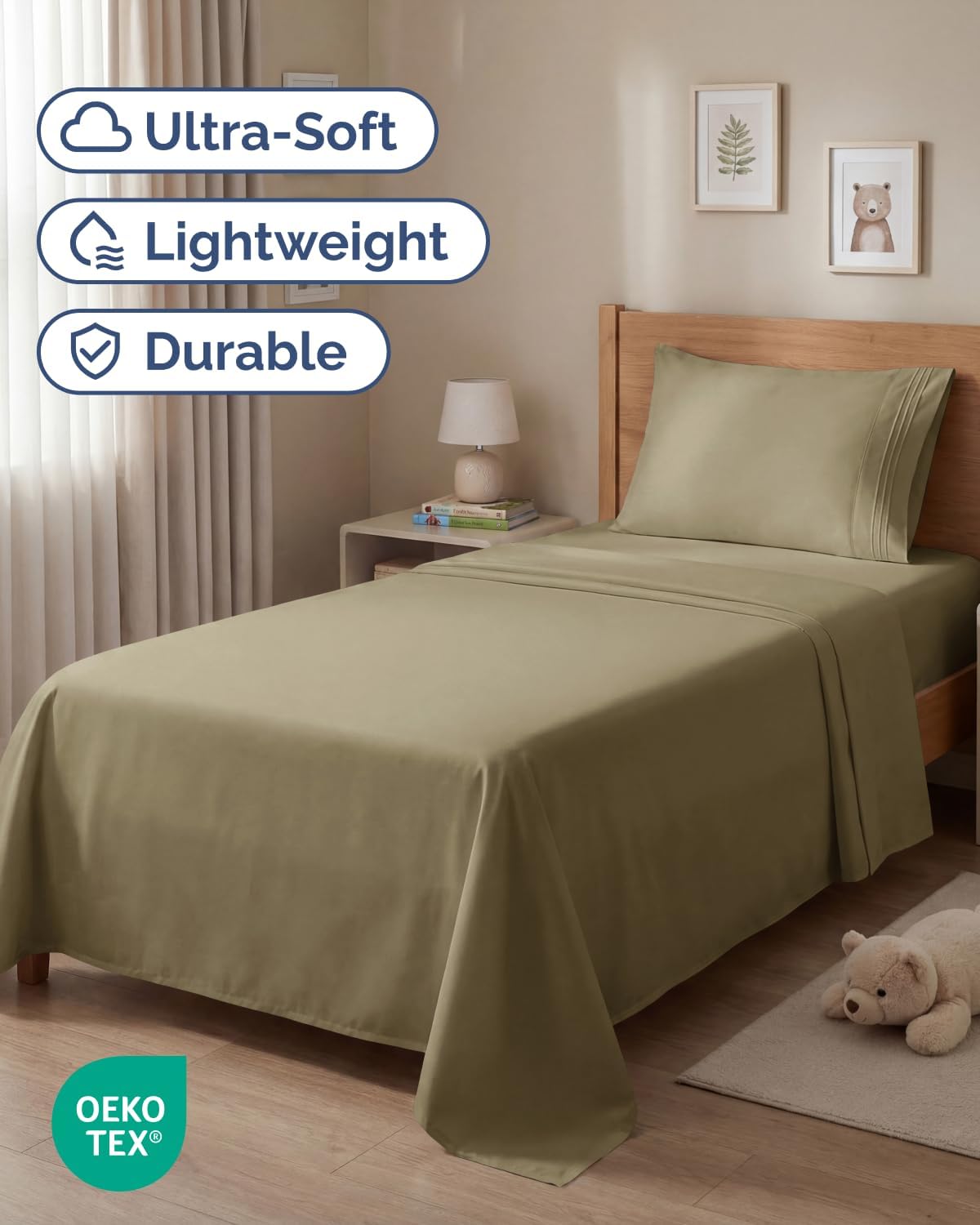 Twin Size 3 Piece Sheet Set - Comfy Breathable & Cooling Sheets - Hotel Luxury Bed Sheets for Women & Men - Deep Pockets, Easy-Fit, Extra…