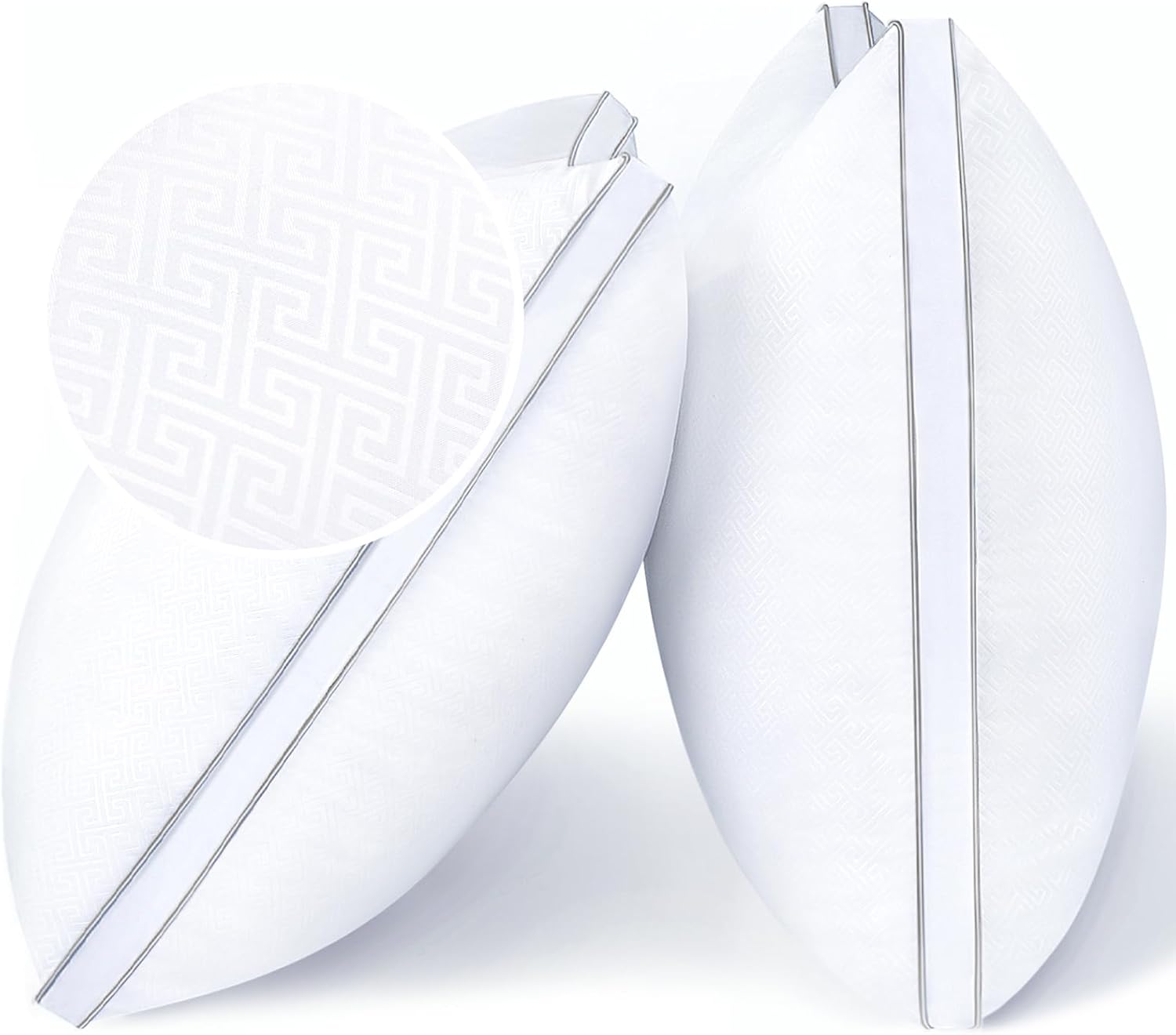 viewstar Bed Pillows Standard Sizes Set of 2, Hotel Quality Cooling Down Alternative Gusseted Pillows for Side, Back, or Stomach…