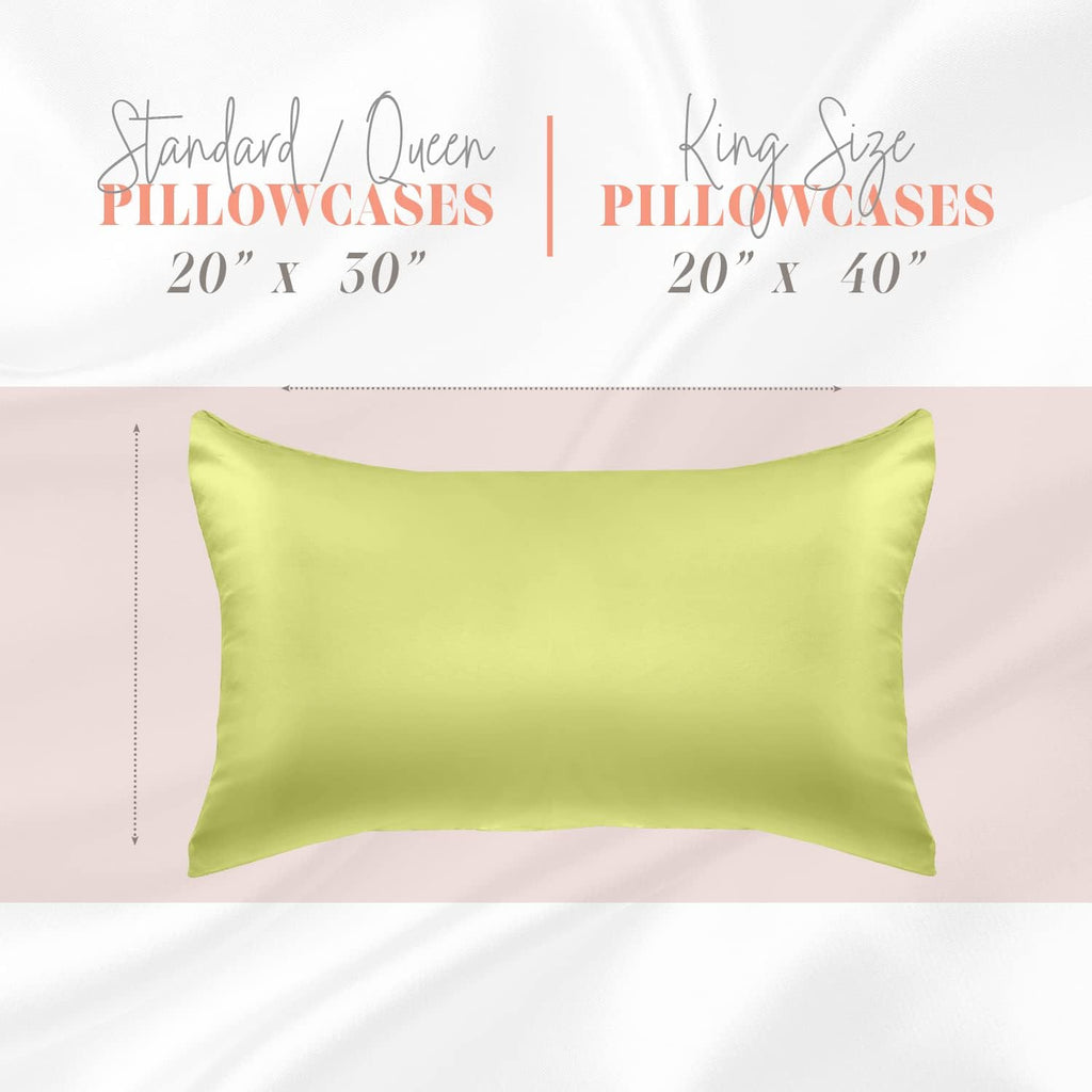 Elegantcomfort Elegant Comfort Silky and Luxurious 2-Piece Satin Pillowcase Set for Healthier Skin and Hair, Hidden Zipper Closure and Beau…