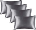 Bedelite Satin Pillowcase for Hair and Skin, Super Soft Similar to Silk Pillow Cases 4 Pack with Envelope Closure, Cooling Pillowcases for…